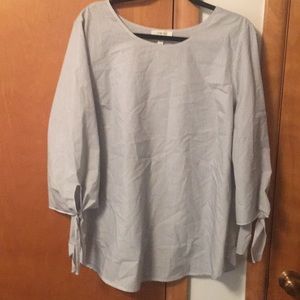 Pin striped tunic blouse